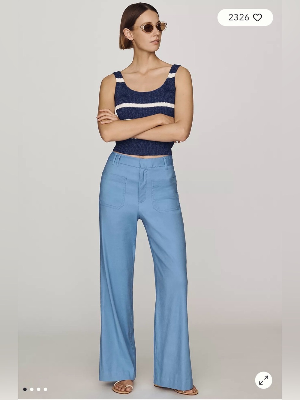 NWT Anthropologie Maeve Jude Linen Stretch Trousers, Sz 12